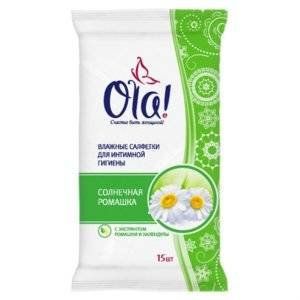 ОЛА САЛФЕТКИ ВЛАЖН. Д/ИНТИМ. ГИГИЕНЫ СОЛН. РОМАШКА №15 [OLA]