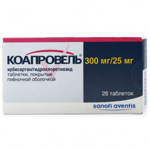 КОАПРОВЕЛЬ 25МГ.+300МГ. №28 ТАБ. П/П/О
