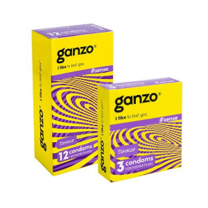 ГАНЗО ПРЕЗЕРВАТИВ СЕНСЕ №3 [GANZO]