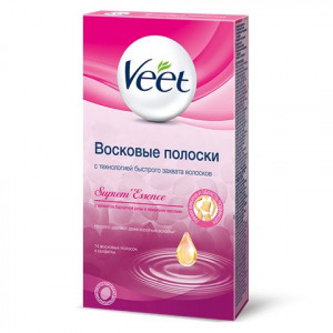 ВИТ ПОЛОСКИ ВОСКОВЫЕ Д/ДЕПИЛ. БАРХ.РОЗА БИКИНИ №14+САЛФЕТКИ №4 [VEET]