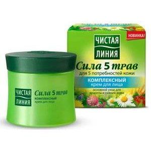 ЧИСТАЯ ЛИНИЯ СИЛА 5 ТРАВ КРЕМ Д/ЛИЦА КОМПЛЕКС 45МЛ.