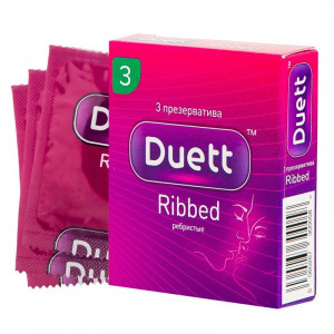 ДУЭТ ПРЕЗЕРВАТИВ №3 РИББЕД [DUETT]