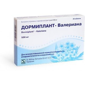 ДОРМИПЛАНТ ВАЛЕРИАНА 500МГ. №25 ТАБ. П/П/О