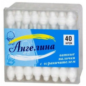 АНГЕЛИНА ВАТНЫЕ ПАЛОЧКИ С ОГРАНИЧИТ. №40 ДЕТСК.