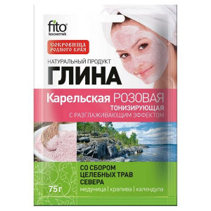 ФИТОКОСМЕТИК ГЛИНА РОЗОВАЯ КАРЕЛЬСКАЯ ТОНИЗИР. 75Г.