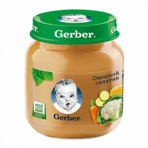 ГЕРБЕР ПЮРЕ 130Г. ОВОЩНОЙ САЛАТ 5+МЕС. [GERBER]