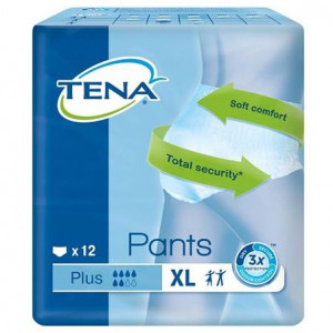 ТЕНА ПОДГУЗНИКИ-ТРУСЫ Д/ВЗР. ПАНТС ПЛЮС Р.XL №12 [TENA]