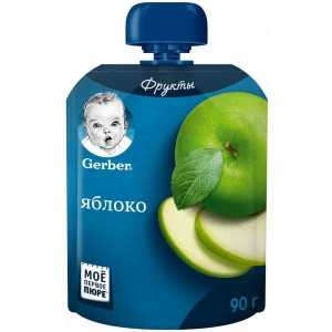 ГЕРБЕР ПЮРЕ 90Г. ЯБЛОКО 4+МЕС. [GERBER]