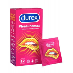 ДЮРЕКС ПРЕЗЕРВАТИВ PLEASURЕMAX №12 ПОЛОСКИ+ТОЧКИ [DUREX]