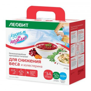 ЛЕОВИТ ХУДЕЕМ ЗА НЕДЕЛЮ БИОСЛИМИКА КОМПЛЕКС 2 ЭТАПА СНИЖЕНИЕ ВЕСА И ХОЛЕСТ. 602Г. КЕЙС