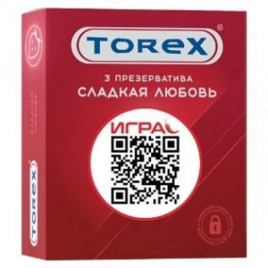 ТОРЕКС ПРЕЗЕРВАТИВ СЛАДКАЯ ЛЮБОВЬ КЛУБНИКА №3 [TOREX]