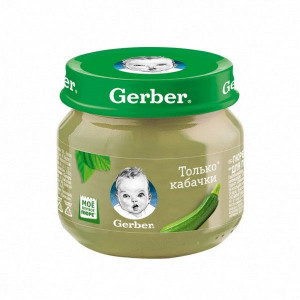 ГЕРБЕР ПЮРЕ 80Г. КАБАЧКИ 4+МЕС. [GERBER]
