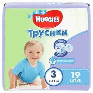 ХАГГИС ТРУСИКИ-ПОДГУЗНИКИ 7-11КГ. Д/МАЛ. №19 (3) [HUGGIES]