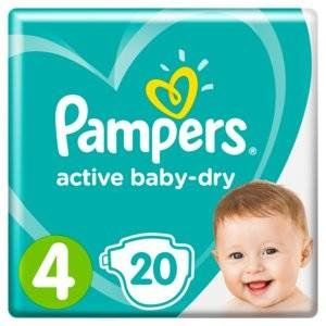 ПАМПЕРС ПОДГУЗН. АКТИВ БЕБИ ДРАЙ 4 МАКСИ 9-14КГ №20 [PAMPERS]