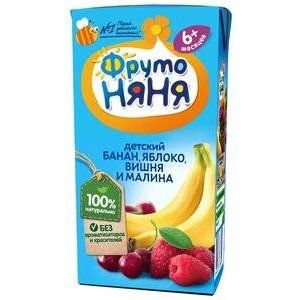 ФРУТОНЯНЯ НЕКТАР (СОК) 200МЛ. СНЕЖНЫЙ КАРНАВАЛ (БАНАН+ЯБЛОКО+ВИШНЯ+МАЛИНА) 6+МЕС.