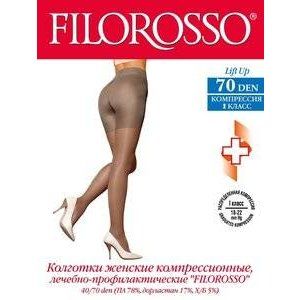ФИЛОРОССО КОЛГОТКИ ЛИФТ-АП (БРАЗ.ЭФ) ЛЕЧ.-ПРОФ. 70DEN 1КЛ. Р.3 ЧЕРН. [FILOROSSO]