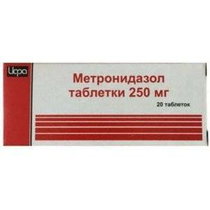 МЕТРОНИДАЗОЛ 250МГ. №20 ТАБ. /ИРБИТСКИЙ/