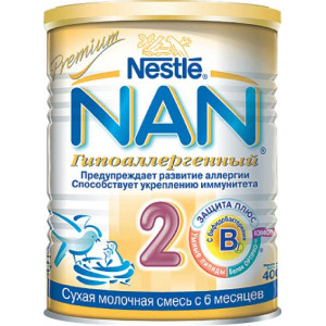 НАН-2 СМЕСЬ МОЛОЧНАЯ ГИПОАЛЛ. 400Г. 6+МЕС. [NAN]