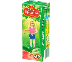 САДЫ ПРИДОНЬЯ СОК 200МЛ. ЯБЛОКО+ПЕРСИК МЯК. 5+МЕС.