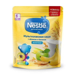 НЕСТЛЕ КАША 220Г. МУЛЬТИЗЛАК. ЯБЛОКО+БАНАН БИФИДО МОЛ. 6+МЕС. [NESTLE]