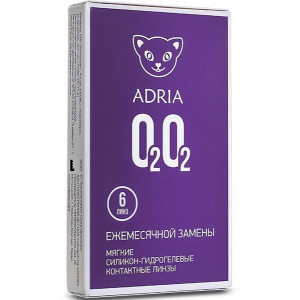 ЛИНЗА КОНТАКТНАЯ АДРИА О2О2 -3,25 6PACK (8.6) [ADRIA]