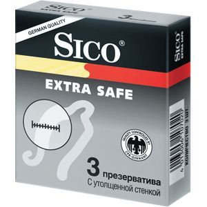 СИКО ПРЕЗЕРВАТИВ EXTRA SAFE №3 УТОЛЩ. СТЕНКА [SICO]