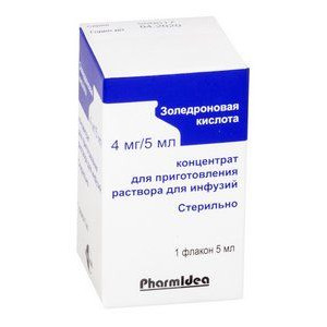 ЗОЛЕДРОНОВАЯ КИСЛОТА 4МГ/5МЛ. №1 КОНЦ. Д/Р-РА Д/ИНФ. ФЛ. /МИР-ФАРМ/ФАРМИДЕЯ/