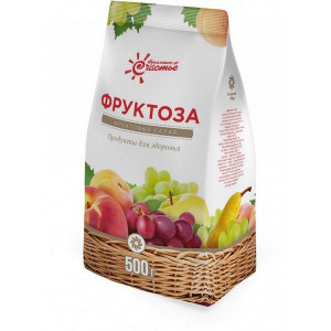 ФРУКТОВОЕ СЧАСТЬЕ ФРУКТОЗА КРИСТАЛ. 500Г. ПОР. ПАК.