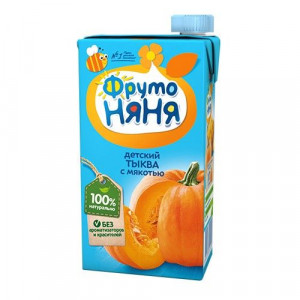 ФРУТОНЯНЯ НЕКТАР (СОК) 500МЛ. ТЫКВА МЯК. САХ. 36+МЕС.