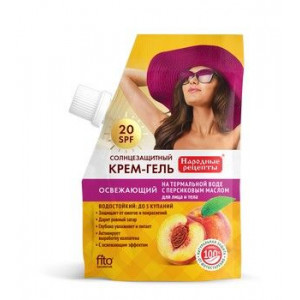 НАРОДНЫЕ РЕЦЕПТЫ КРЕМ-ГЕЛЬ Д/ЛИЦА И ТЕЛА СОЛНЦЕЗАЩ. ОСВЕЖАЮЩ. SPF20 50МЛ. /ФИТОКОСМЕТИК/