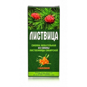 ЛИСТВИЦА СМОЛКА ЖЕВ.РЕЗИНКА ОБЛЕПИХА №4 /АЛТАЙСКИЙ НЕКТАР/