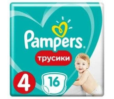 ПАМПЕРС ПОДГУЗН. ПАНТС ТРУСИКИ 4 МАКСИ 9-15КГ №16 [PAMPERS]