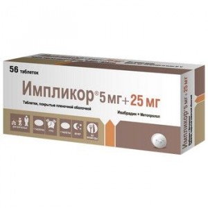 ИМПЛИКОР 5МГ.+25МГ. №56 ТАБ. П/П/О