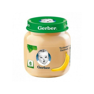 ГЕРБЕР ПЮРЕ 130Г. БАНАНЫ 6+МЕС. [GERBER]