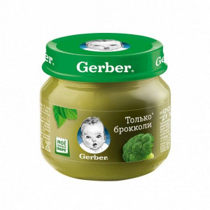 ГЕРБЕР ПЮРЕ 80Г. БРОККОЛИ 4+МЕС. [GERBER]