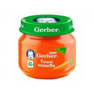 ГЕРБЕР ПЮРЕ 80Г. МОРКОВЬ 4+МЕС. [GERBER]