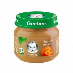 ГЕРБЕР ПЮРЕ 80Г. ПЕРСИК 4+МЕС. [GERBER]