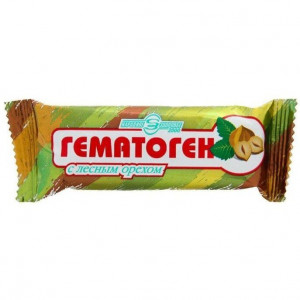 ГЕМАТОГЕН НАРОДНЫЙ ЛЕСНОЙ ОРЕХ 40Г. ПЛИТКА