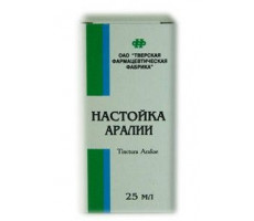 АРАЛИИ НАСТОЙКА 25МЛ. ФЛ. /ТВЕРСКАЯ ФФ/