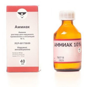 АММИАК 100МГ/МЛ. 40МЛ. №1 Р-Р Д/НАРУЖ./ИНГ. ФЛ. /КЕМЕРОВСКАЯ ФФ/