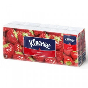 КЛИНЕКС ПЛАТКИ НОСОВЫЕ КЛУБНИКА №10Х10УП. [KLEENEX]