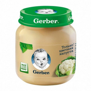 ГЕРБЕР ПЮРЕ 130Г. ЦВЕТНАЯ КАПУСТА 4+МЕС. [GERBER]