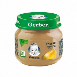 ГЕРБЕР ПЮРЕ 80Г. ГРУШИ ВИЛЬЯМС 4+МЕС. [GERBER]