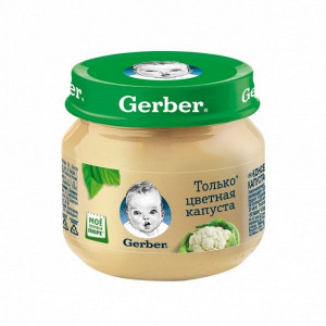 ГЕРБЕР ПЮРЕ 80Г. ЦВ.КАПУСТА 4+МЕС. [GERBER]