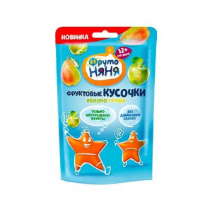 ФРУТОНЯНЯ ФРУКТОВЫЕ КУСОЧКИ ЯБЛОКО+ГРУША 15Г. 12+МЕС. ФРУТОНЯНЯ ФРУКТОВЫЕ КУСОЧКИ ЯБЛОКО+ГРУША 15Г. 12+МЕС.