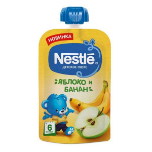 НЕСТЛЕ ПЮРЕ 90Г. ЯБЛОКО+БАНАН ПАУЧ [NESTLE]