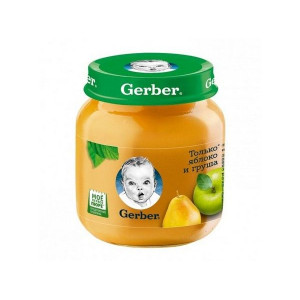 ГЕРБЕР ПЮРЕ 130Г. ЯБЛОКО+ГРУША 5+МЕС. [GERBER]