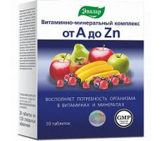 ВИТАМИННО-МИНЕРАЛЬН. КОМПЛЕКС ОТ А ДО ЦИНКА №30 ТАБ. /ЭВАЛАР/