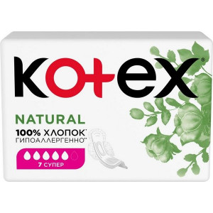 КОТЕКС ПРОКЛАДКИ НАТУРАЛ СУПЕР №7 [KOTEX]