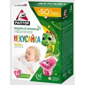 РАПТОР НЕКУСАЙКА КОМПЛЕКТ (ФУМИГ.+ЖИДК. 45 НОЧЕЙ Б/ЗАП. ДЕТ.)